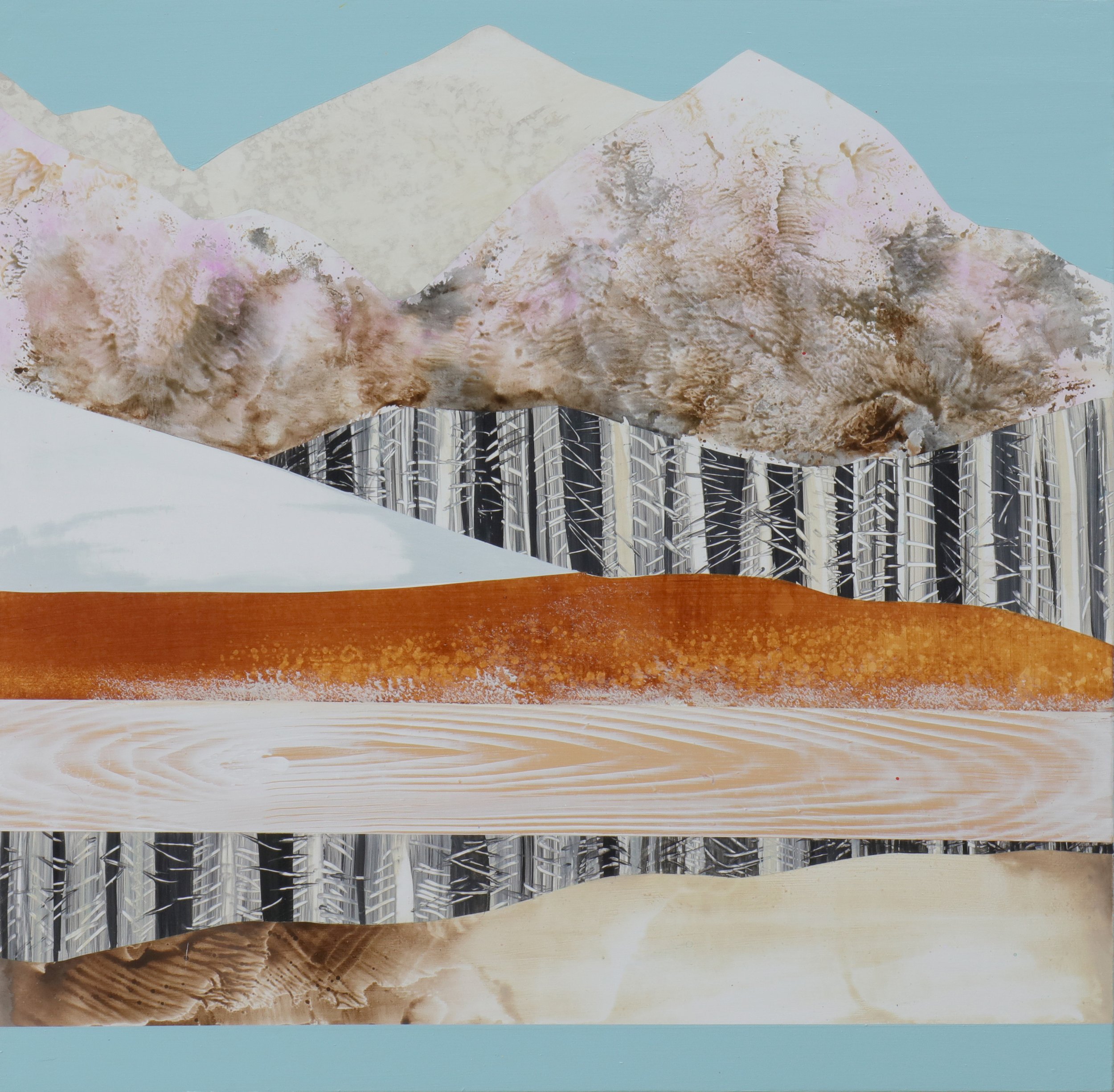  Snowy Aspens, 20×20”   Available Feb 13th at Gallery MAR, Park City, UT  