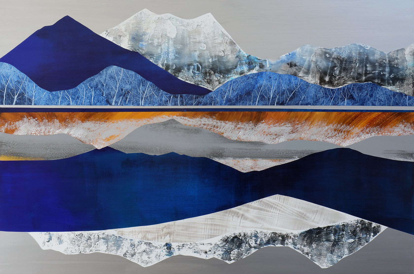 40x60" Acrylic on Silver toned Panel