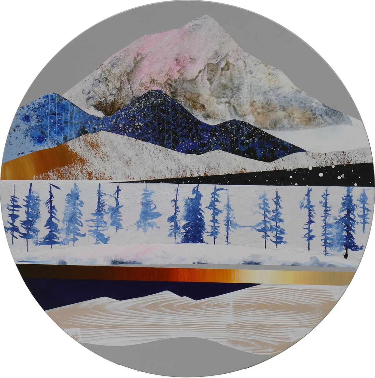 30" Round Acrylic on Panel
