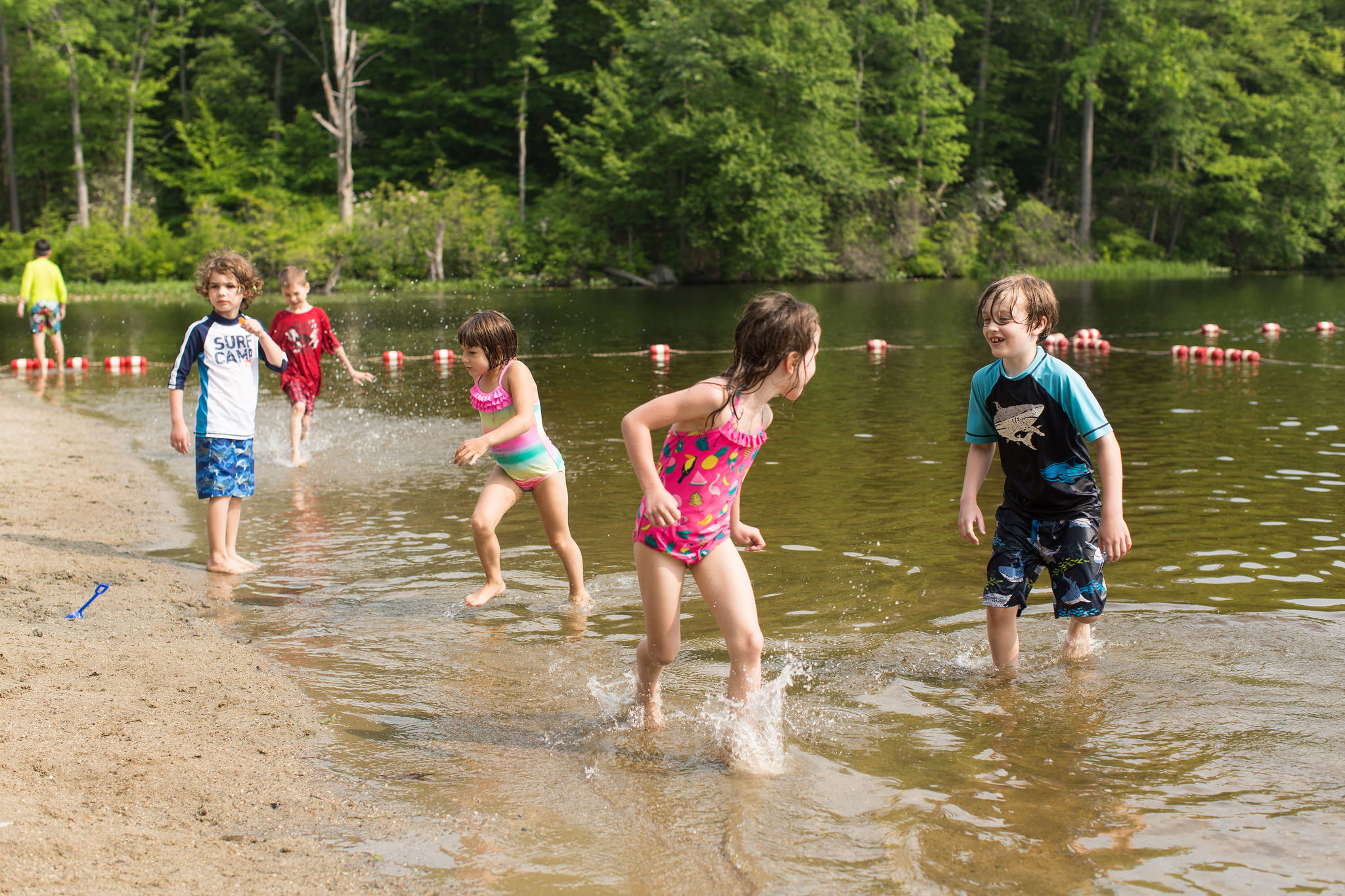 Children enjoy the water at Redding's Topstone Park.