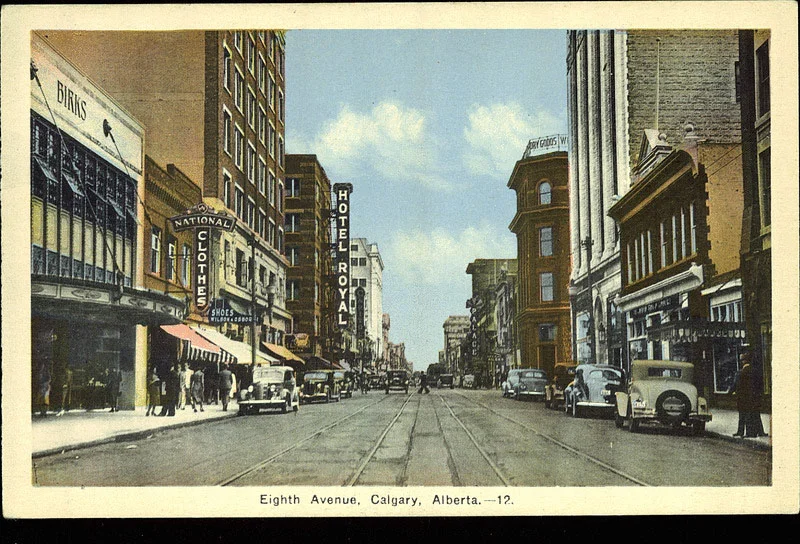 Pre-War Calgary – 8th Ave. looking east.