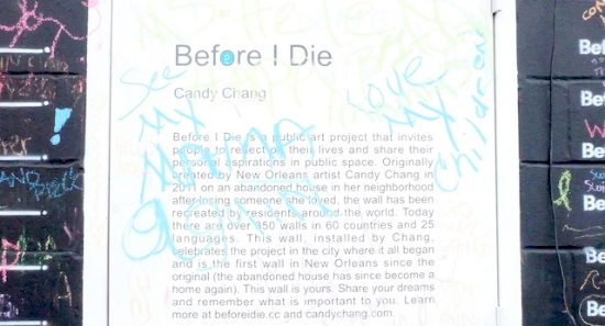  #beforeidie#nola#wall#art#candychang
