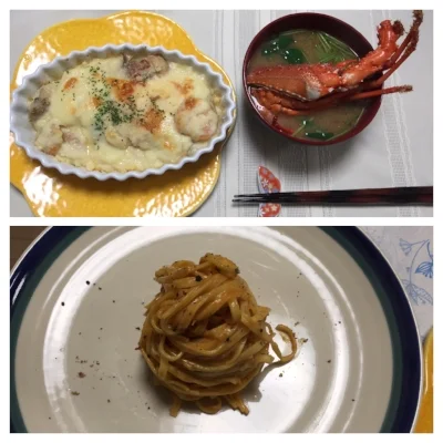 そして、採れたての伊勢エビを持って駆けつけてくれた天才料理人が、和・伊・仏の伊勢エビ料理を振る舞ってくれた。私はもちろん食べる人に徹して。。Thank you~~~💗