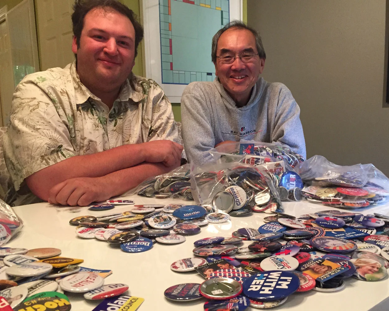 Trading with fellow collectors Carl Fisher and Cary Jung