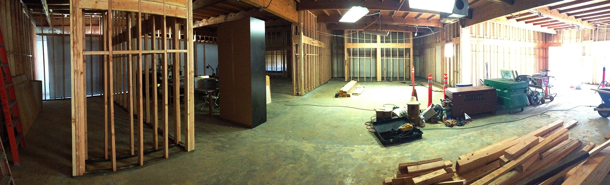 INTERIOR SHOT OF OBSOLETE, INC FRAMING