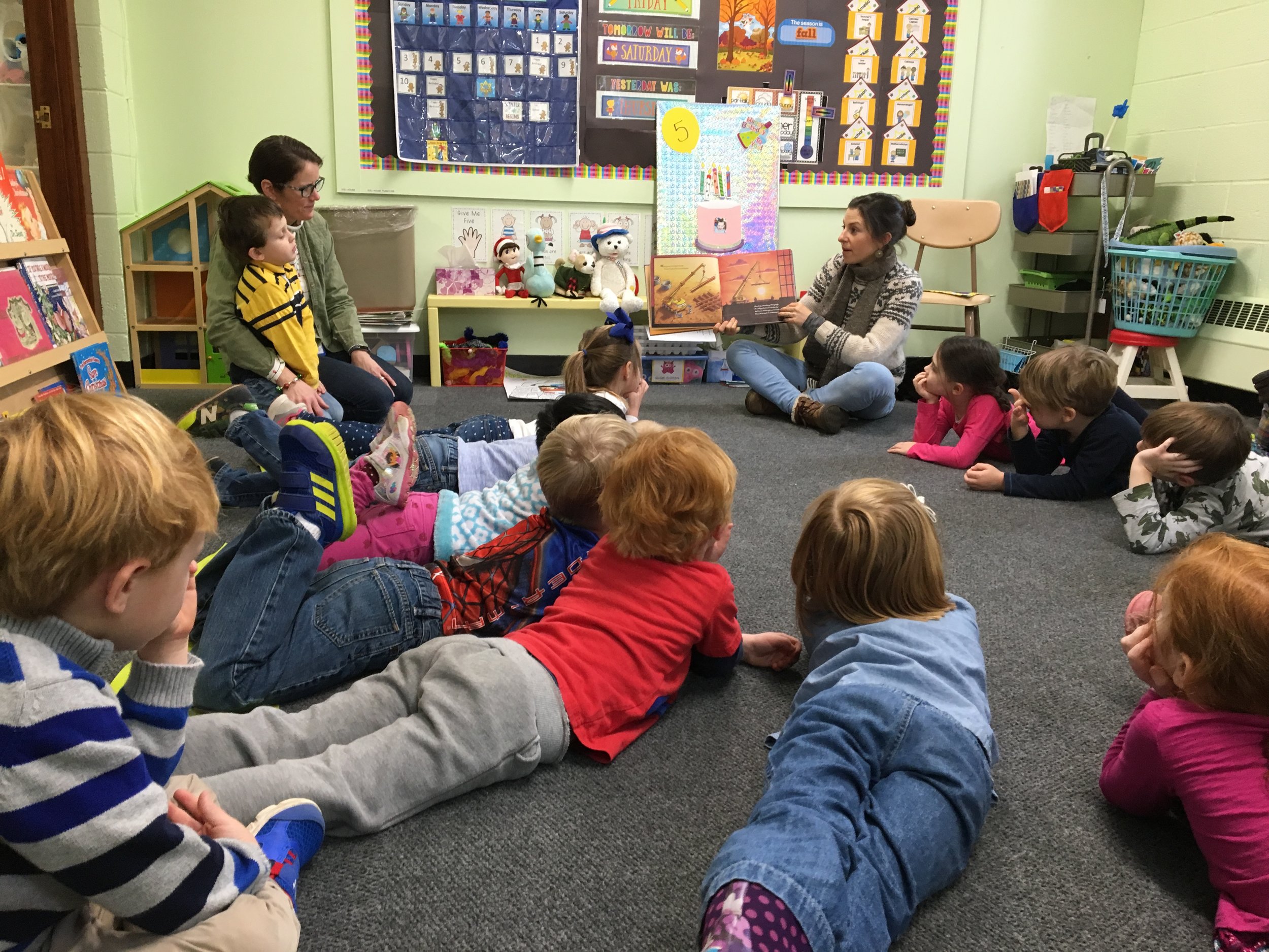  During circle time, children get to listen to stories, sing songs and work on many valuable skills, including mathematical equations, patterning, name recognition and more. 