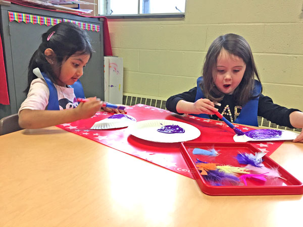  Art projects are incorporated into all of our courses, allowing students to express their ideas while also practicing their fine motor skills. 