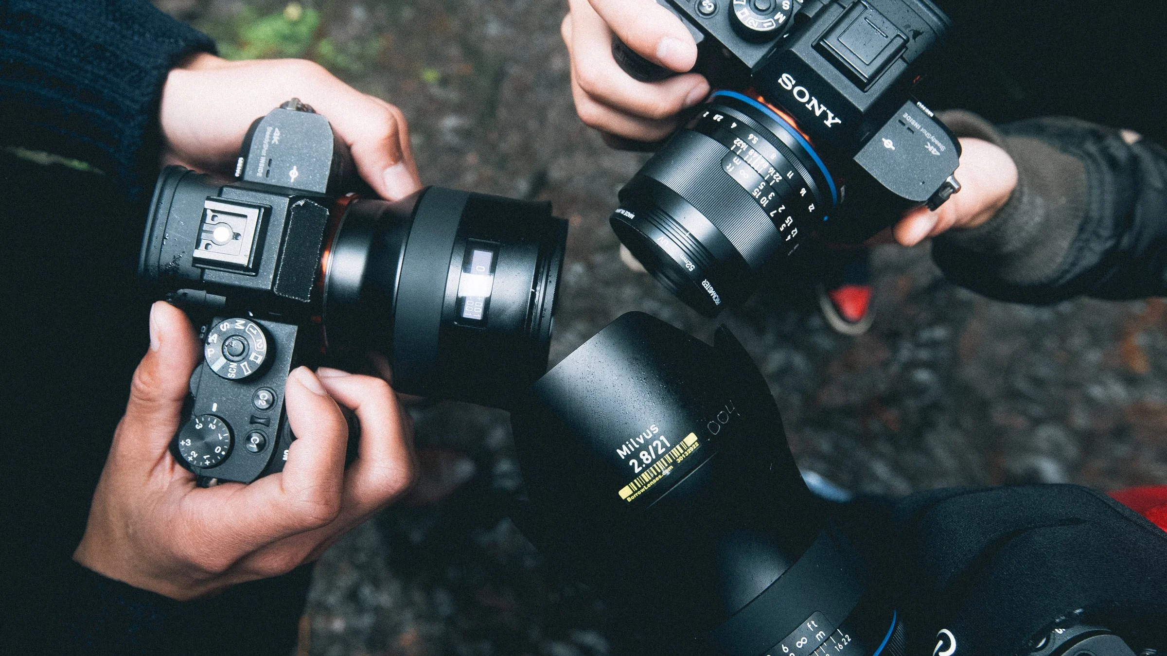 Left: Batis 25mm Middle: Milvus 21mm Right: Loxia 50mm