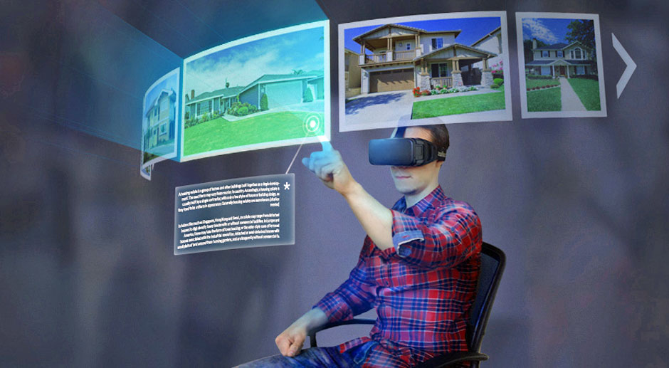 An artist's rendering of the future of Virtual Reality shopping.