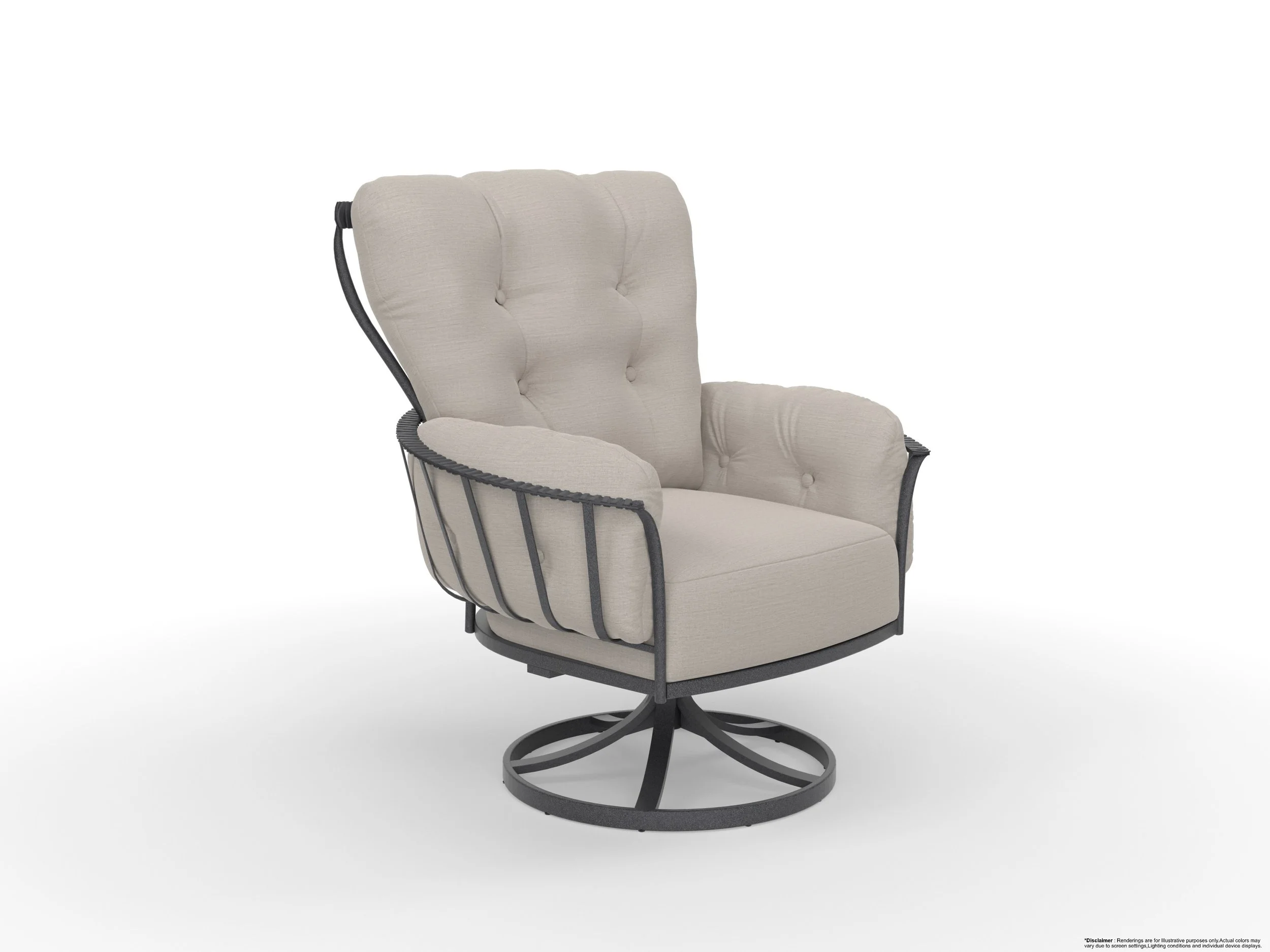 MONTERRA URBAN SCALE OUTDOOR SWIVEL ROCKER CHAIR