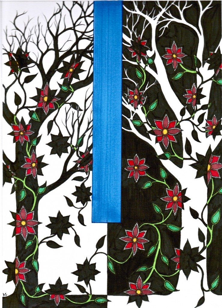 Beaded Floral Trees