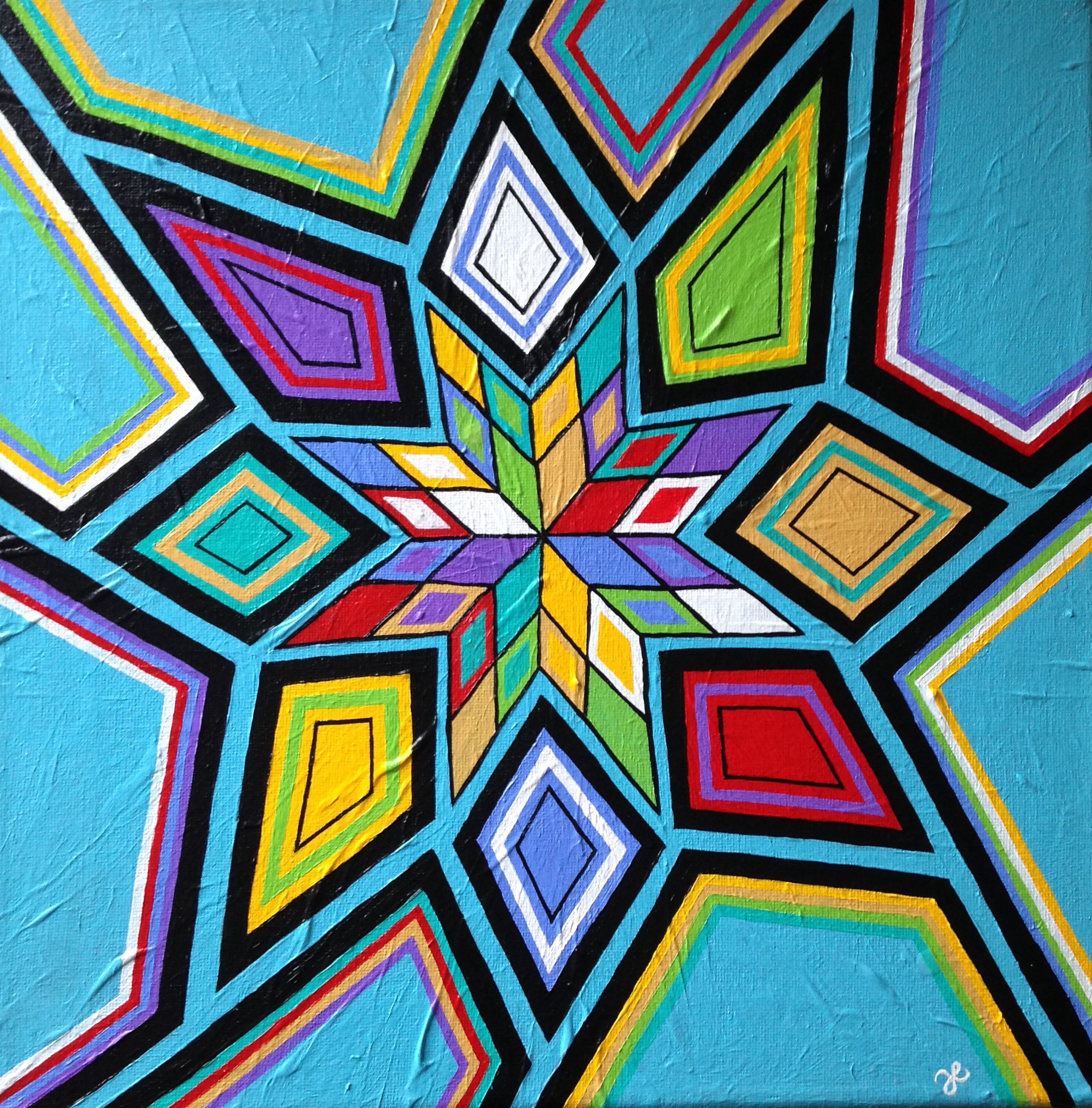Star Quilt Color Study #1