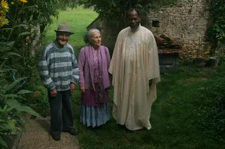 Dr. Apela Colorado (center) with Roger Marty, traditional Occitan Healer, and Voodouin healer and M.D. Erick Gbdossou in the South of France