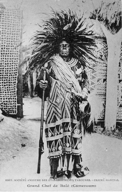 Great chief of Balé, King Fonyonga II of Bali-Nyonga, 1901–40. Cameroon, 1935