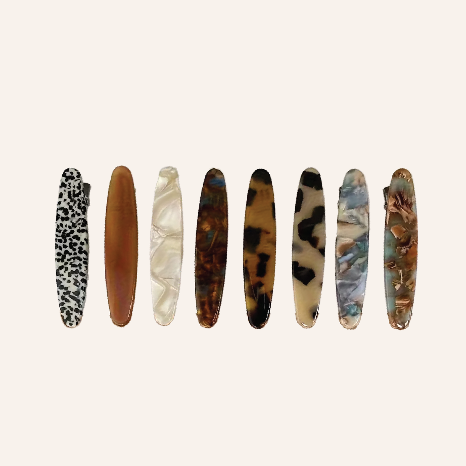 Surprise! Resin Hair Clips – Engravable Barrettes