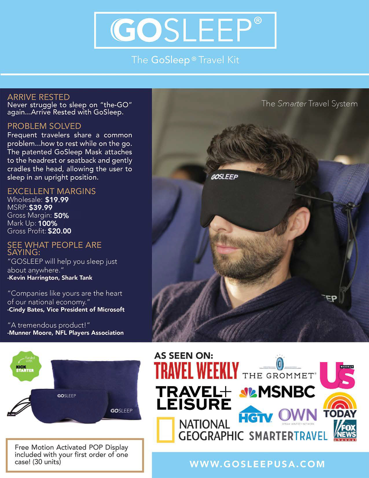 GoSleep USA Sales Sheet