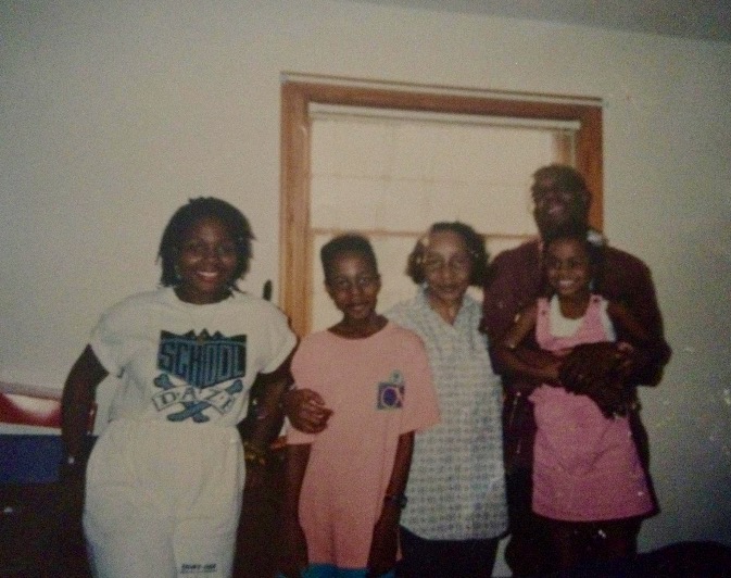 My sister India, my brother Nei, Nana, Popi, and I