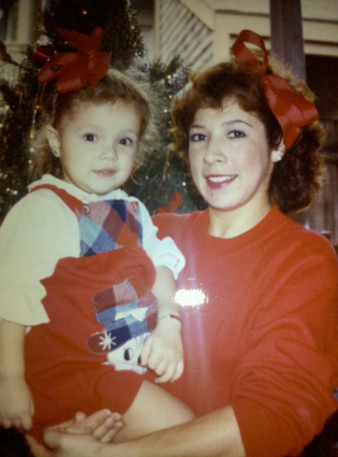 IT WAS THE 80'S AND MATCHING WAS COOL, OK?!?! AND IT WAS CHRISTMAS.