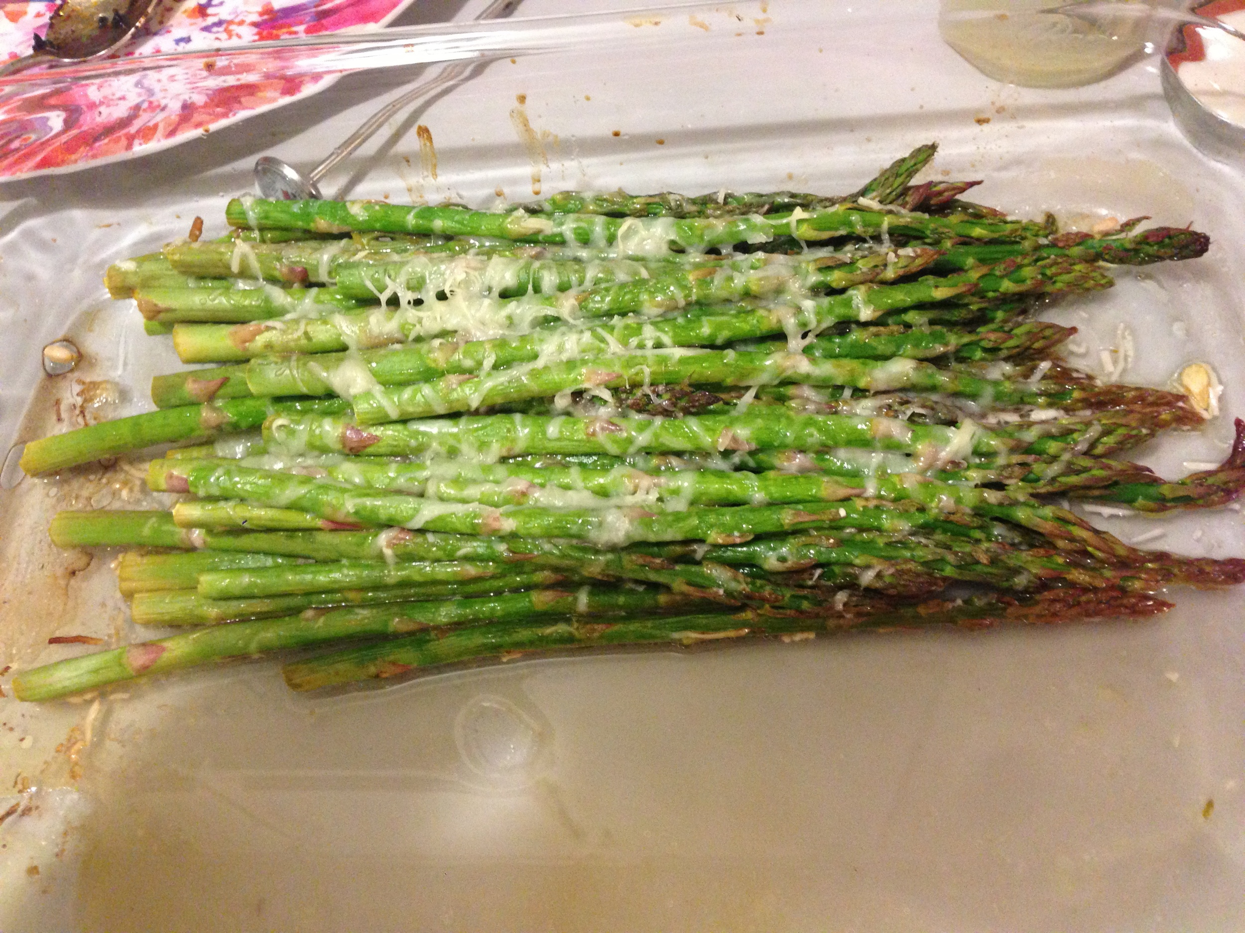 Roasted Asparagus with Gruyere and a lemon butter sauce.