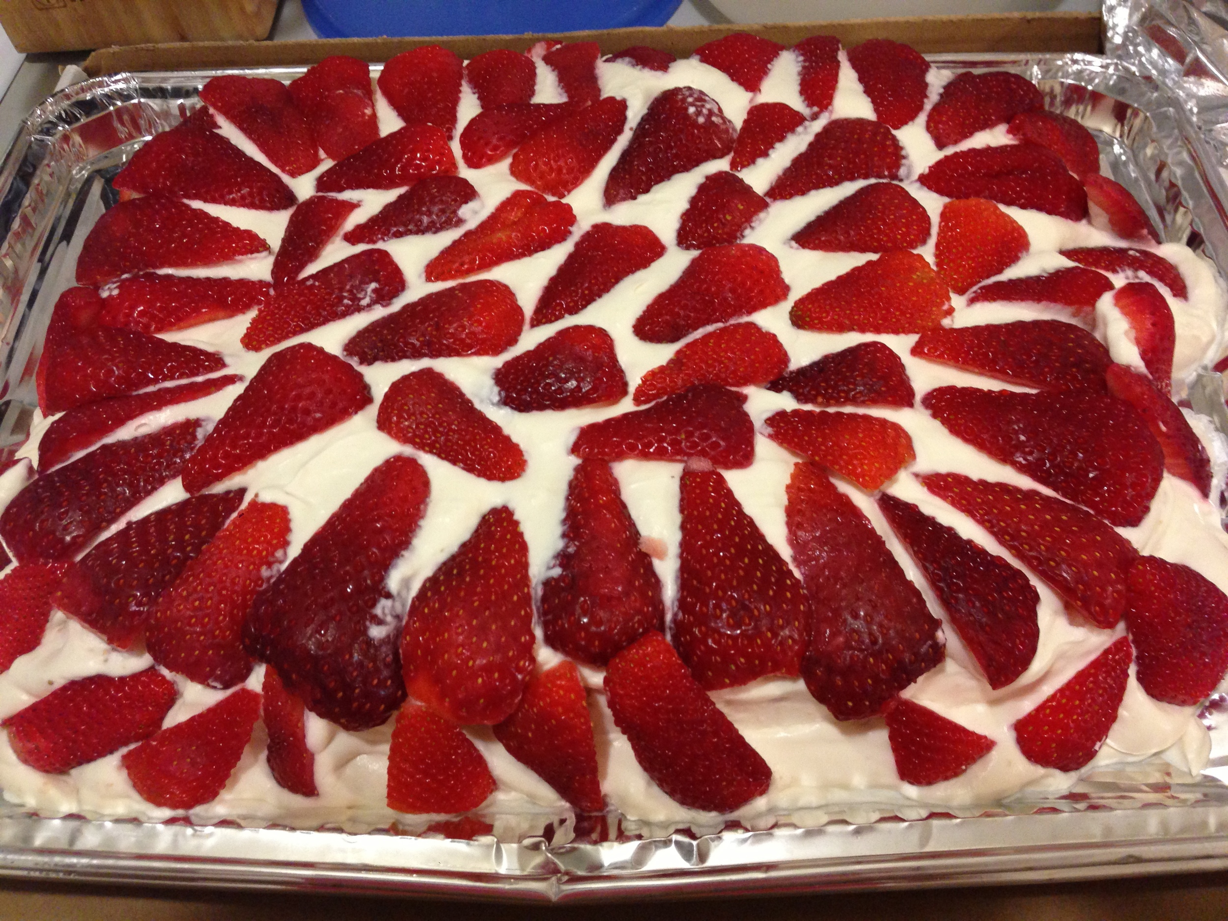 Fresh strawberries and homemade whipped cream. #NOM