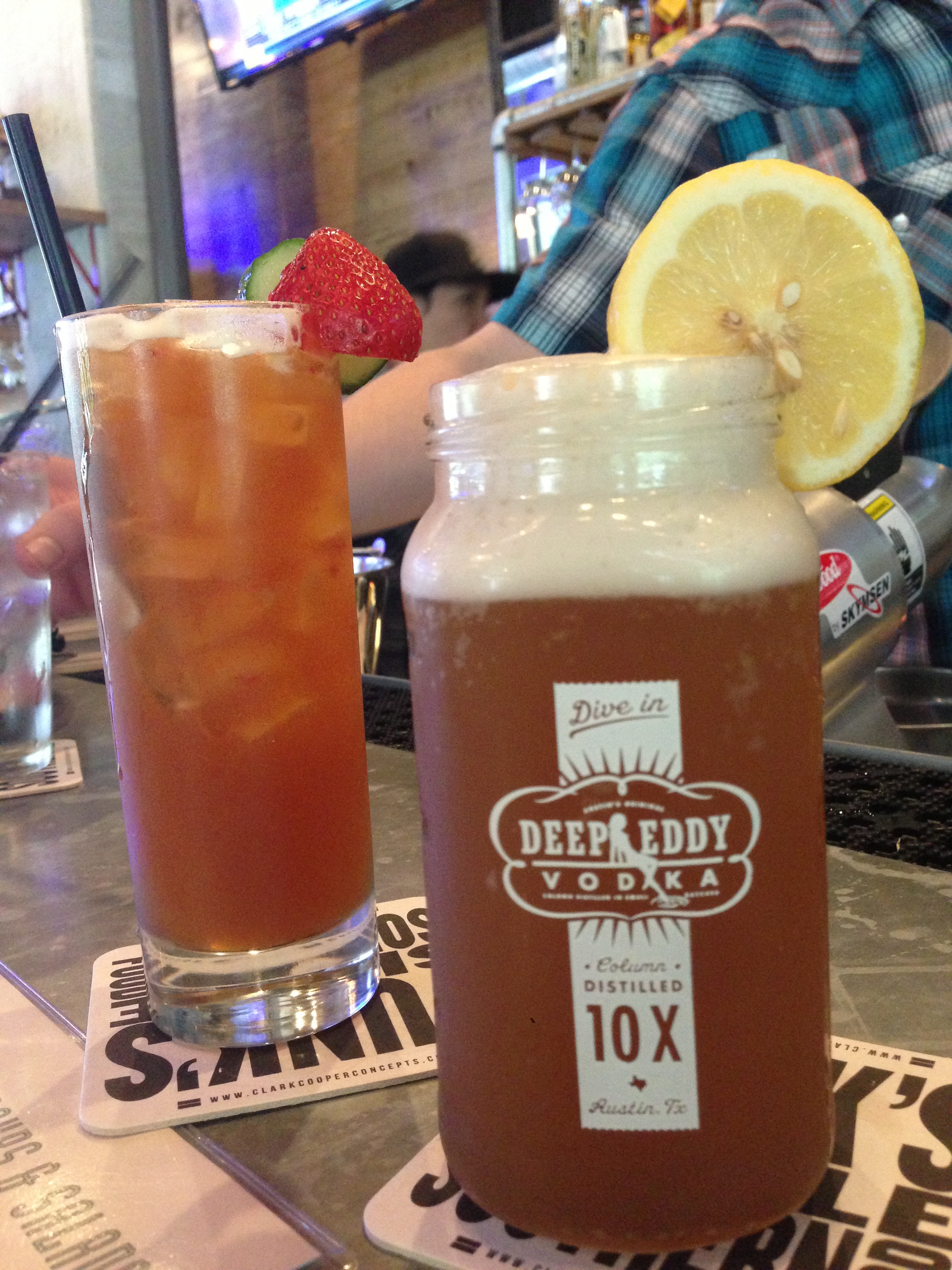 Pimm's cup & Texas Tea. Pimm's was my fave. 