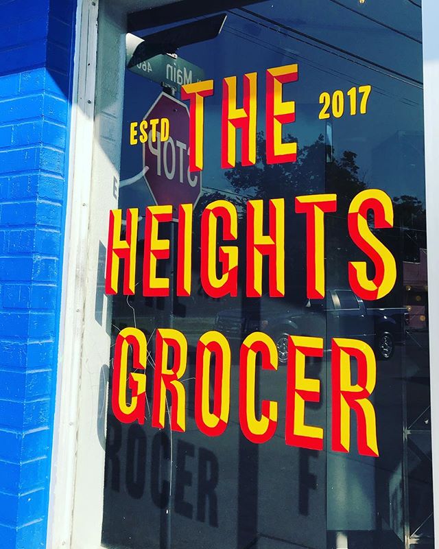 Local spots like this make us so happy! Be sure to check out @theheightsgrocer for a really well curated selection of sips and treats! #shoplocal #htx #houstonheights #naturalwine