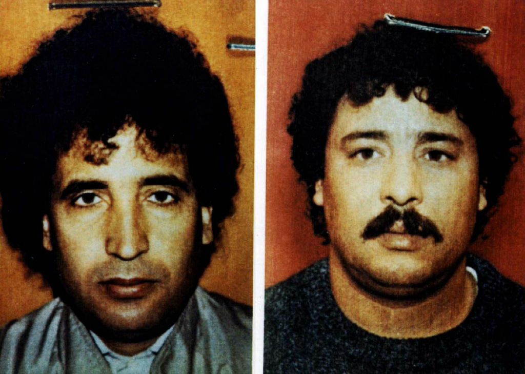 On November 15, 1991, joint indictments were announced by the United States and United Kingdom for the crime. The indictments were issued for Abdelbaset al-Megrahi and Lamin Khalifah Fhimah, whom prosecutors charged were Libyan spies responsible for the bombing. Abdelbaset al-Megrahi (left), Lamin Khalifah Fhimah (right).