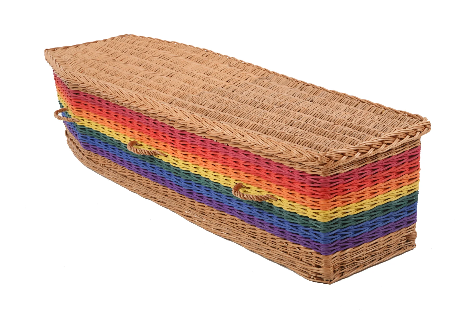 Traditional Shape Willow Multicolour Coffin From £1,285