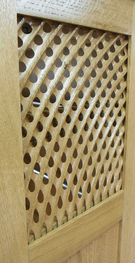 Latticed oak panel