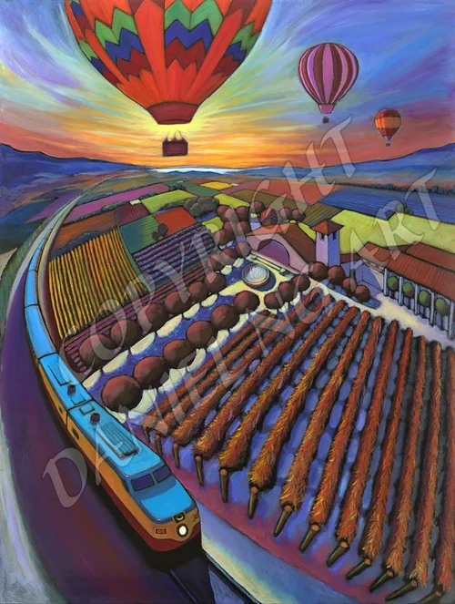 Daniel NG 油絵 ( Village Tuscany) LANDSCAPES — Daniel Ng