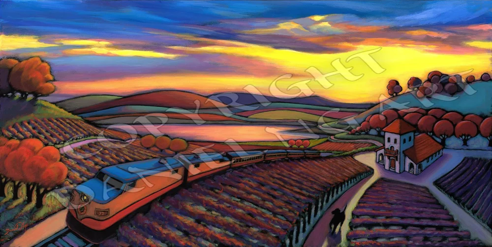 Daniel NG 油絵 ( Village Tuscany) LANDSCAPES — Daniel Ng