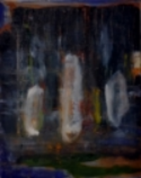  "Seedlight: Three Seeds," 2014. Oil on canvas