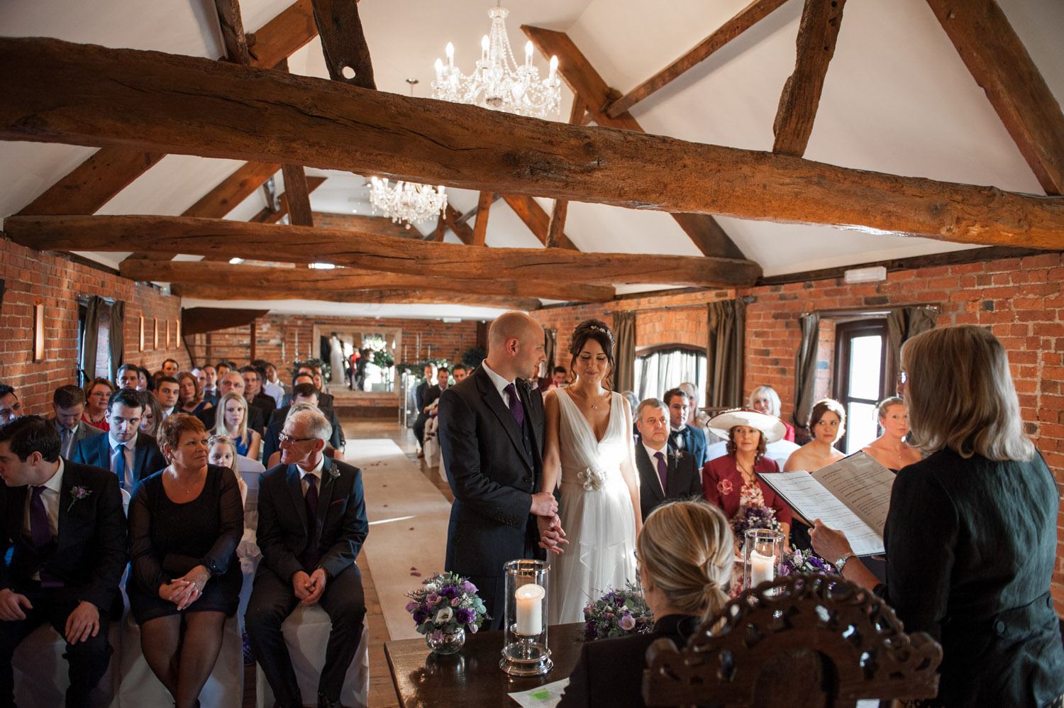 Wedding ceremony at Swancar Farm
