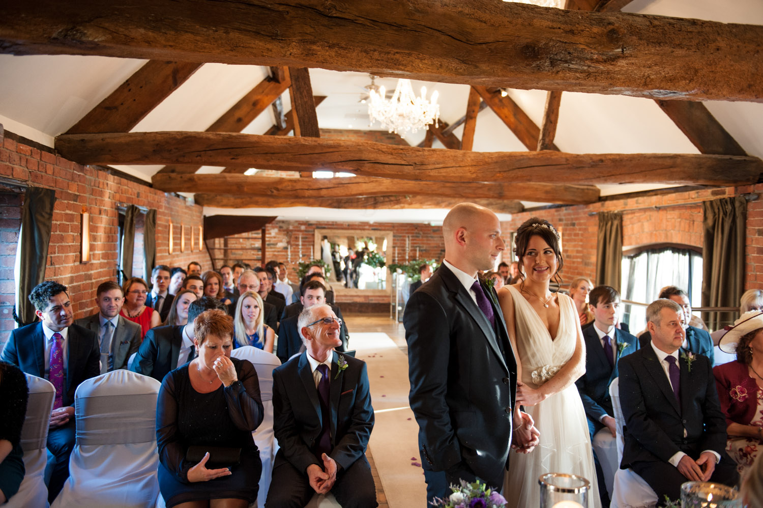 bride and groom get married at Swancar Farm
