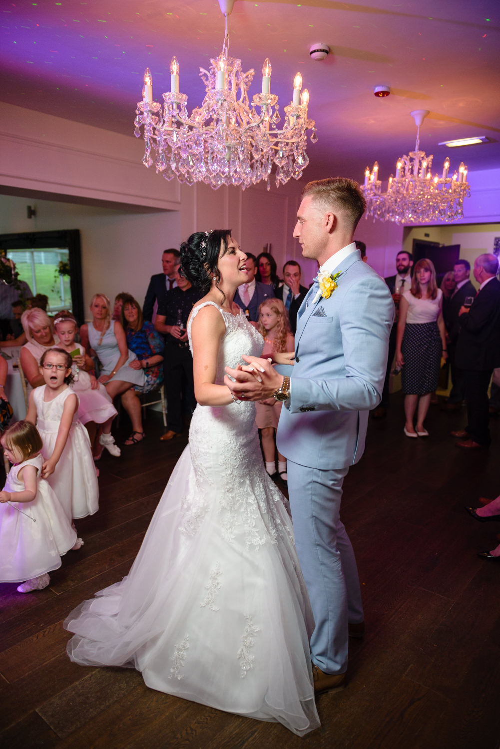 Bride and groom first dance at The Old Vicarage Boutique Hotel Wedding 