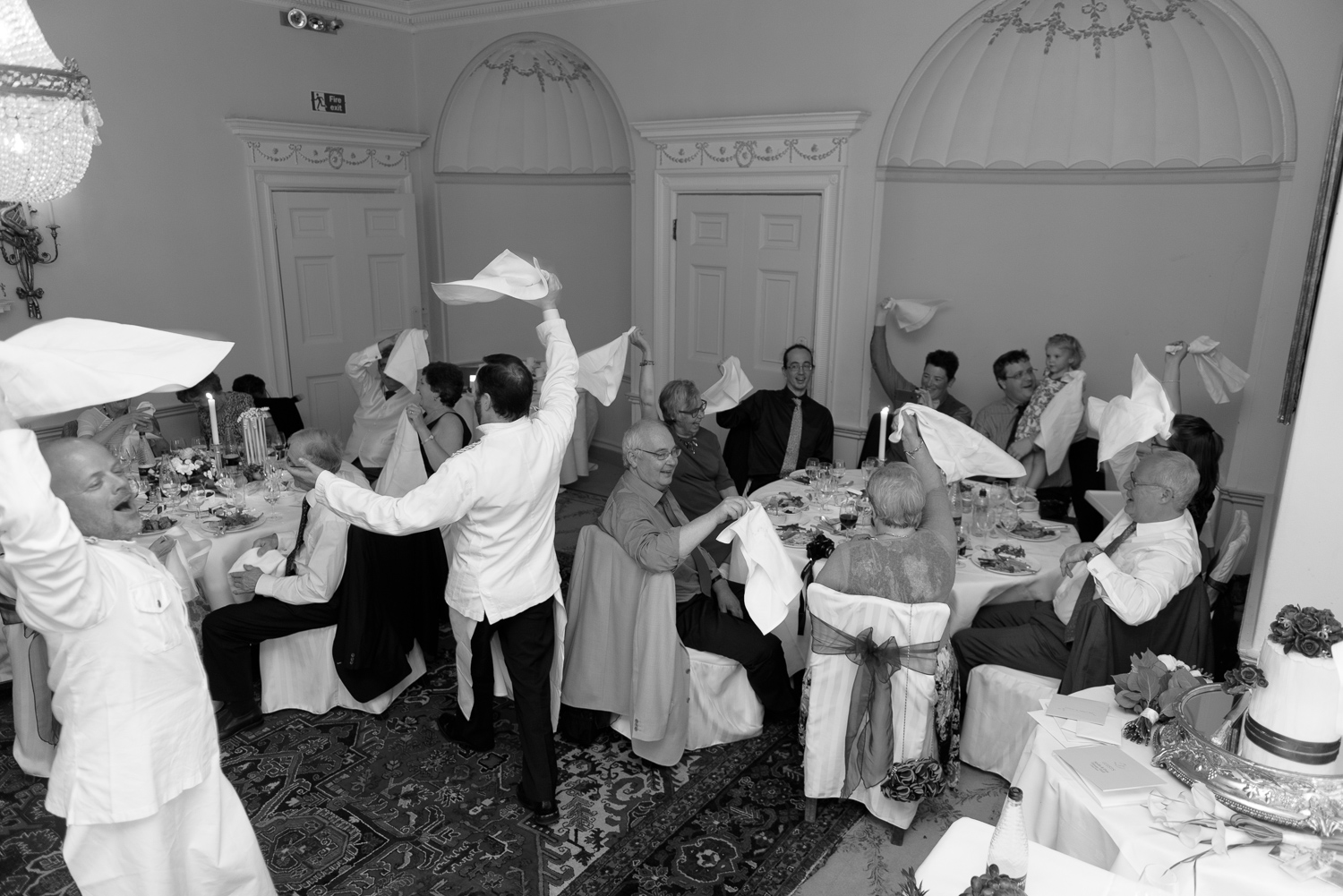 singing waiters at hassop hall wedding