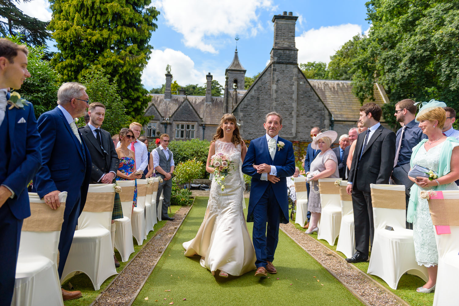 Callow Hall outdoor wedding ceremony