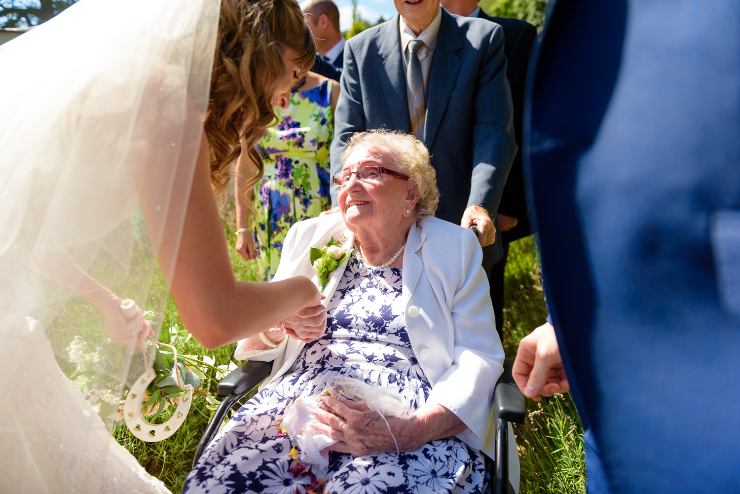 bride and her grandmother at Callow Hall wedding