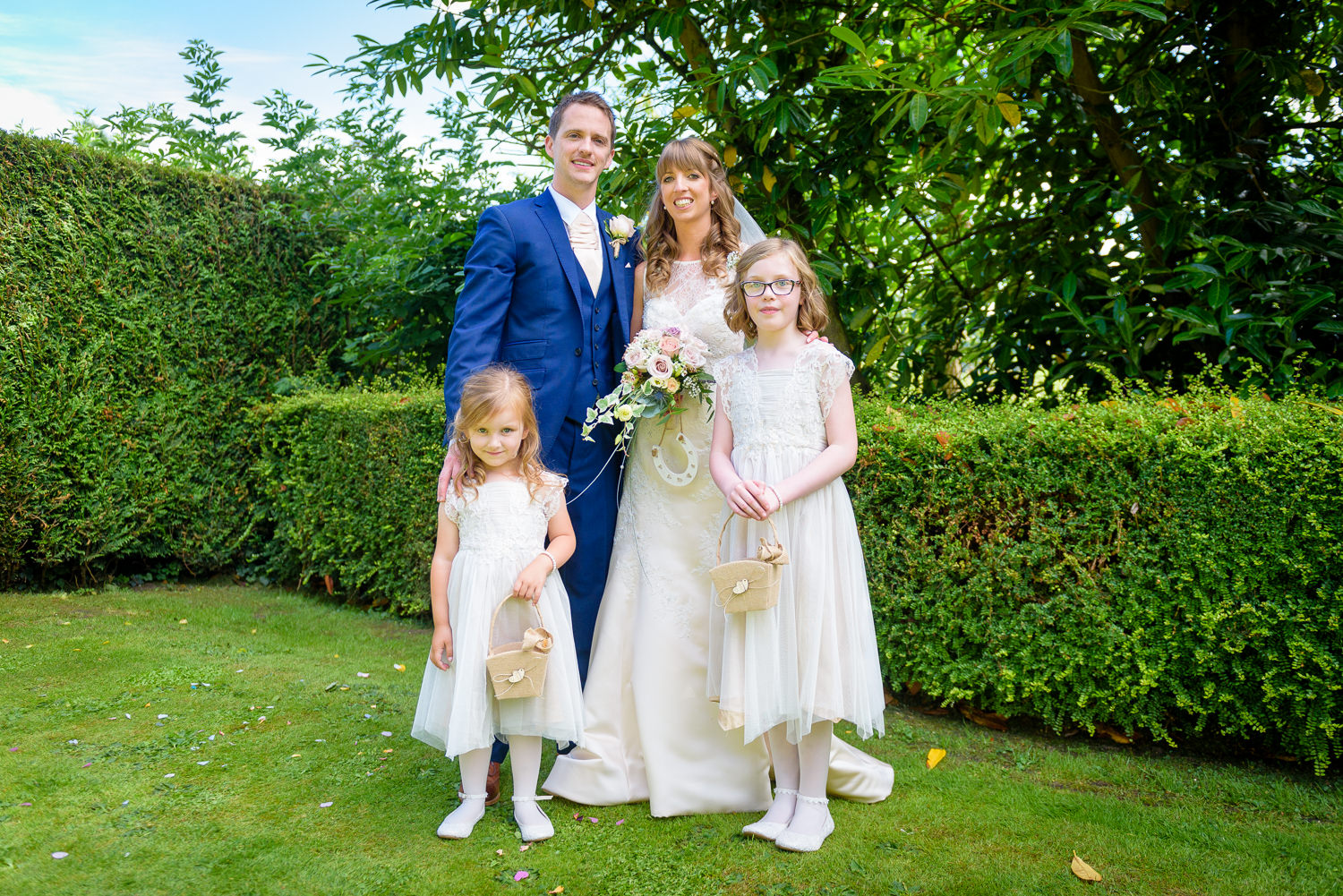 family photographs at Callow Hall wedding