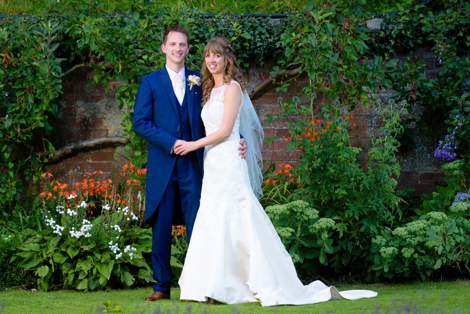 Bride and Groom portrait at Callow Hall wedding