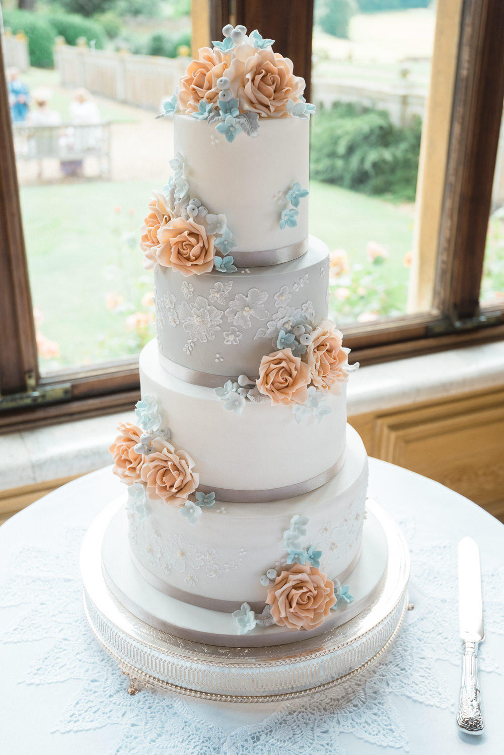 Wedding cake at Harlaxton Manor