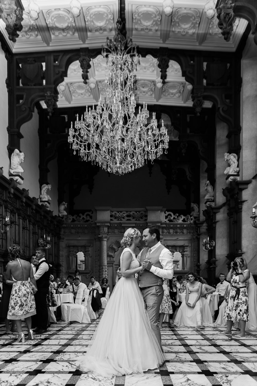 Father and daughter dance at Harlaxton Manor wedding