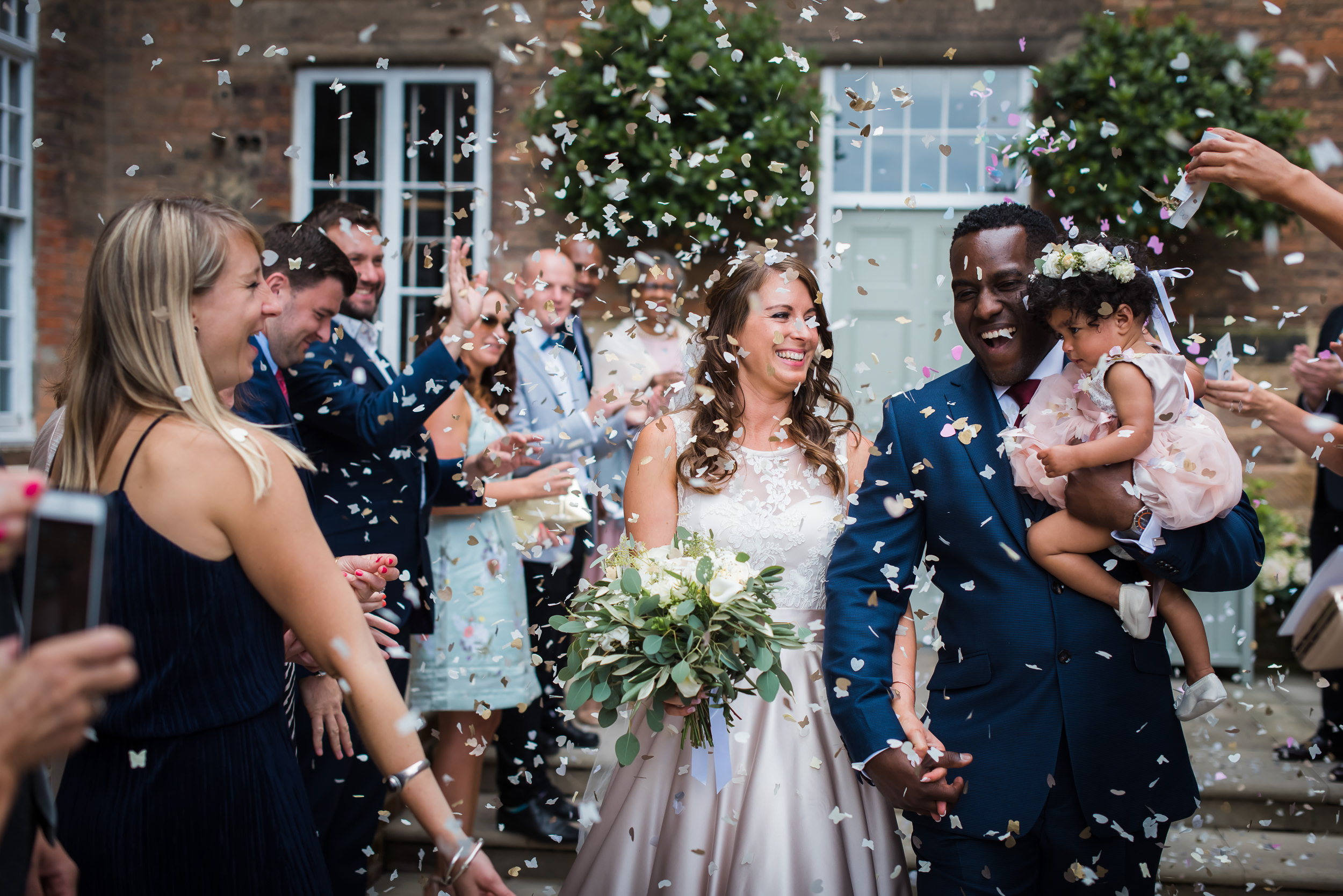 Confetti at The West Mill Wedding Photography