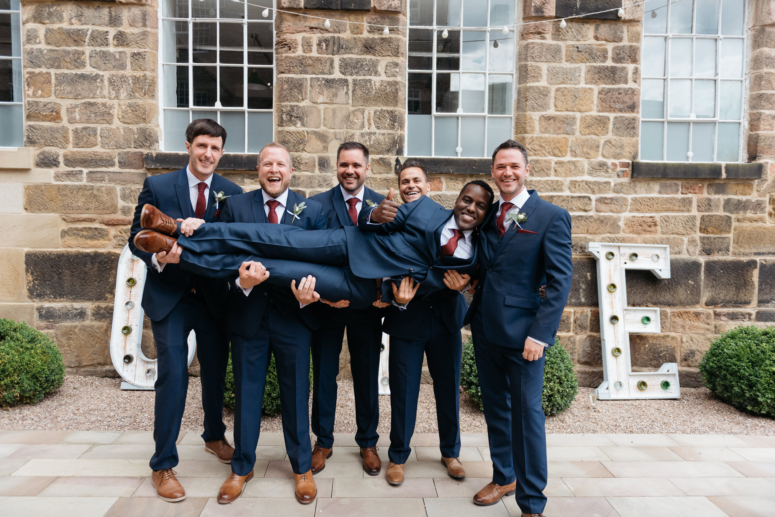 Groomsman at The West Mill Derby Wedding