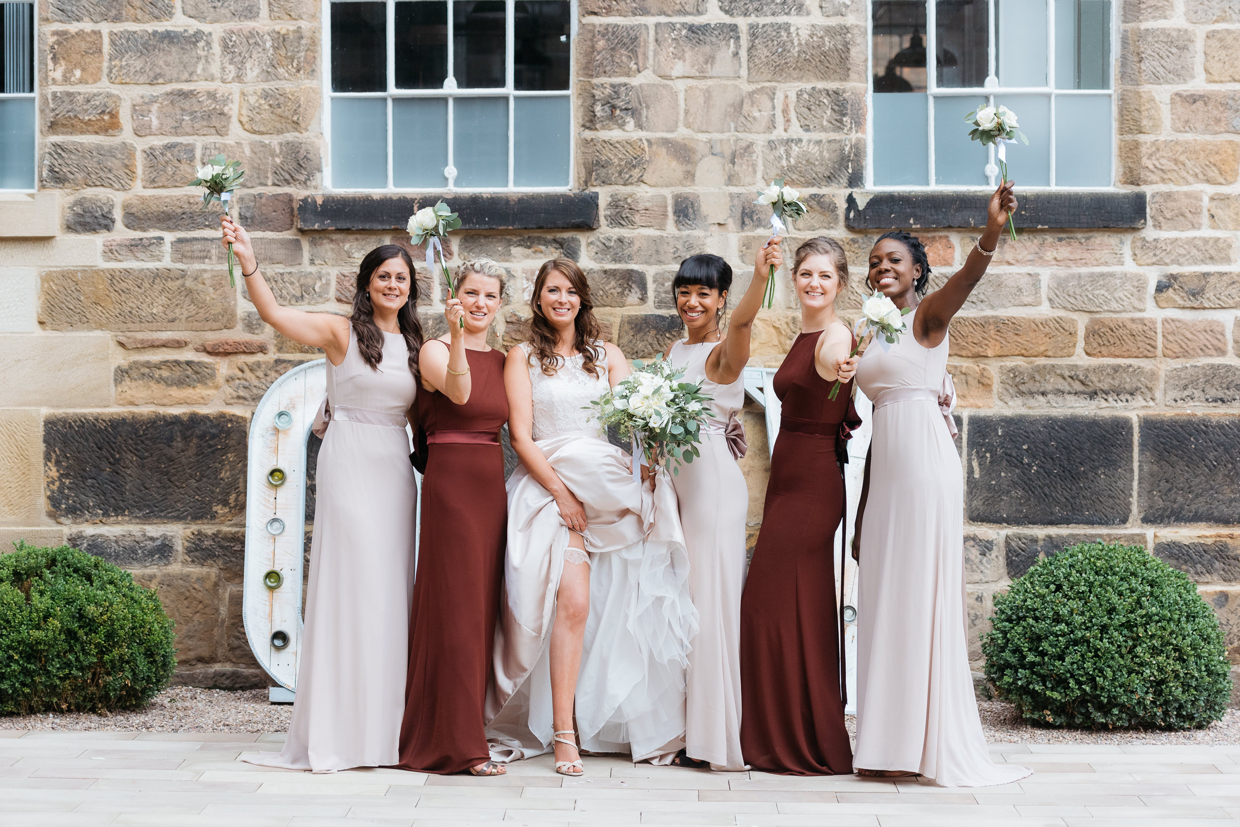 Bridesmaids at The West Mill Derby Wedding Photography