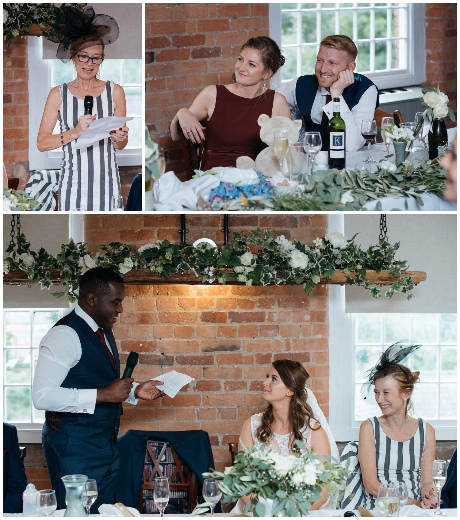 Wedding speeches at The West Mill Derby