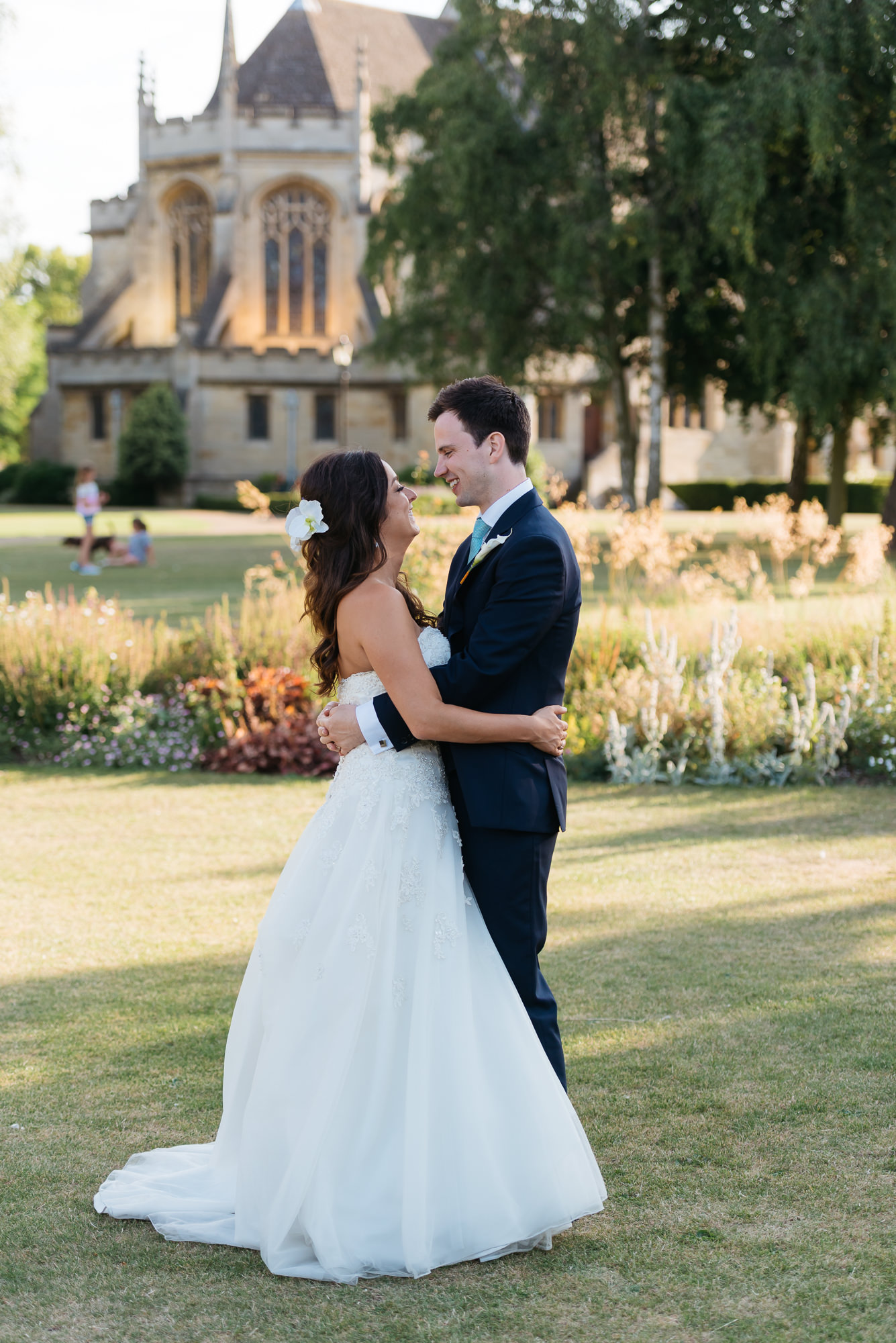 Bride and groom at Oundle wedding