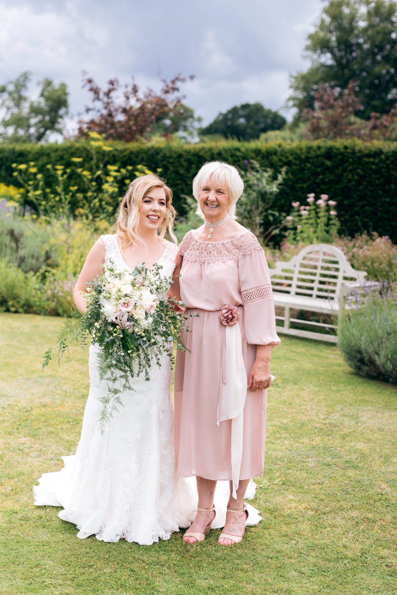 Bride and mother of the bride at Narborough Hall wedding