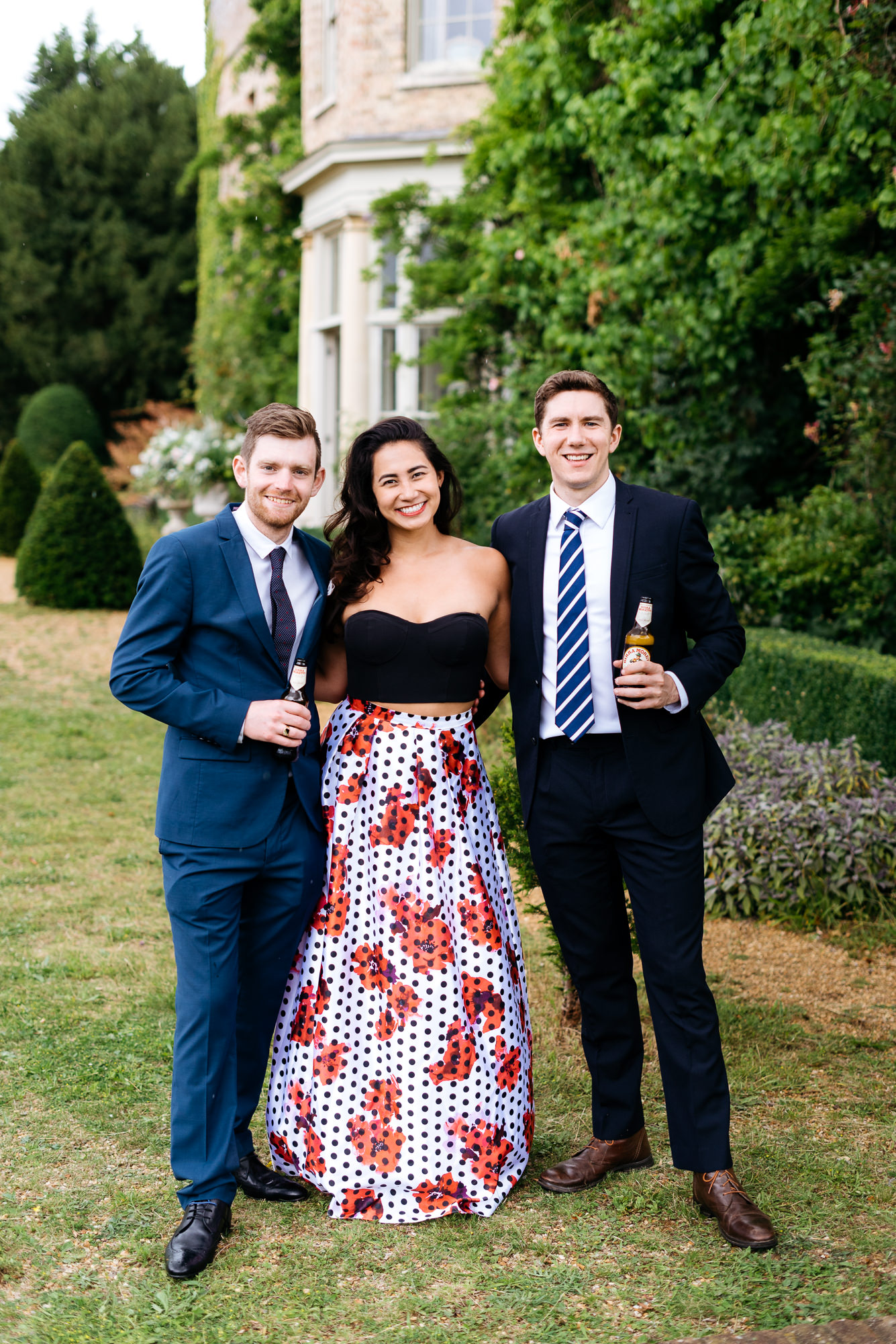 Wedding guests at Narborough Hall Gardens Wedding