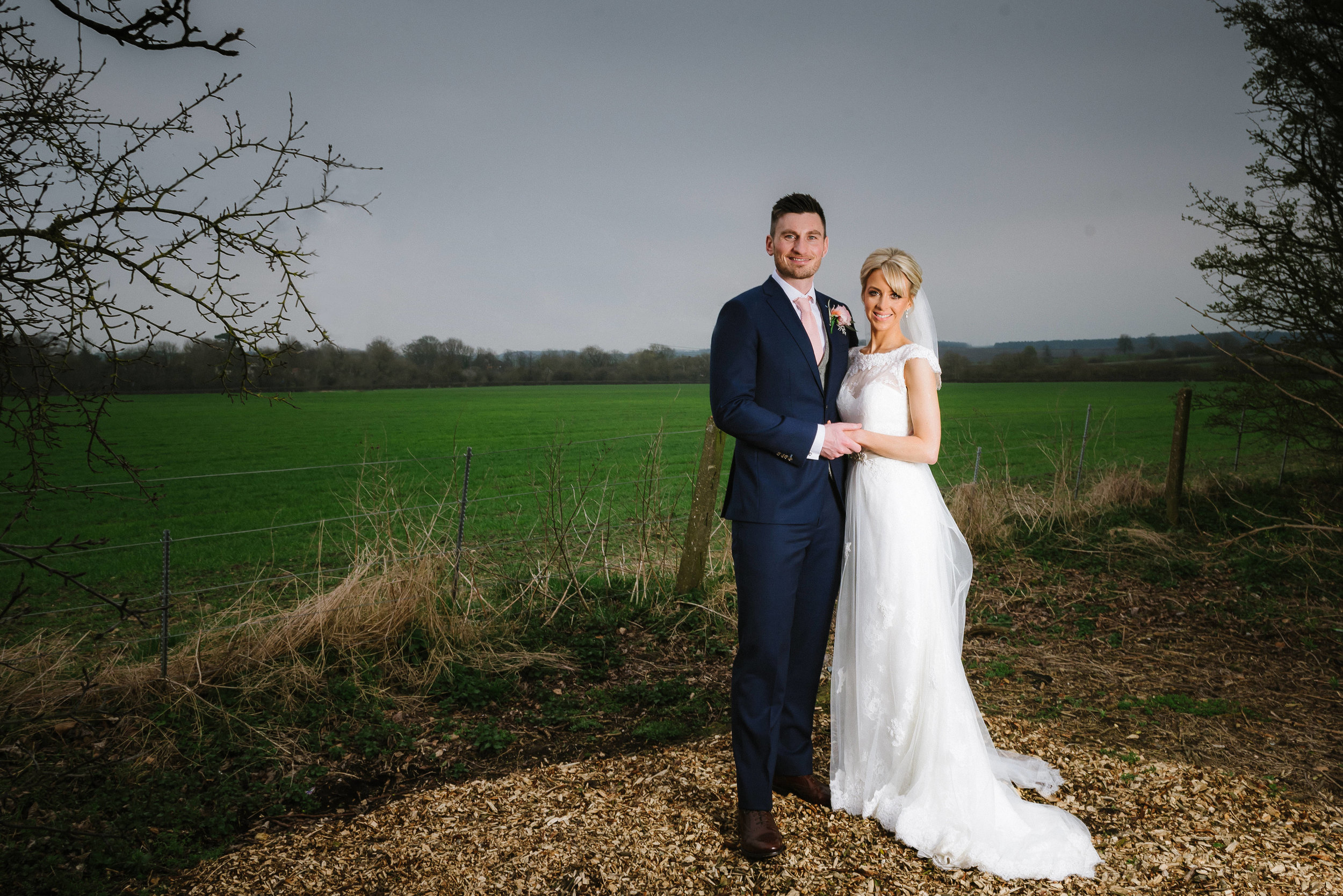A wedding portrait of the bride and groom at the Carriage Hall wedding photography